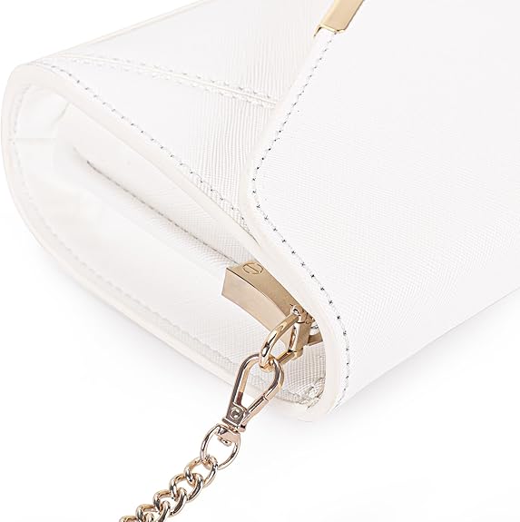 Envelope Clutch for Women – Faux Leather Foldover Evening Purse for Events