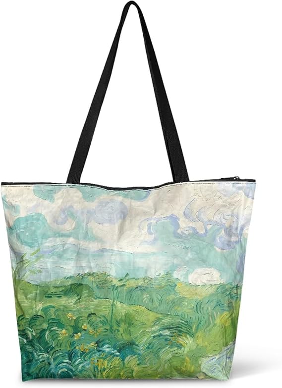 Van Gogh Zippered Tote Bag – Waterproof Art Purse for Work & Travel