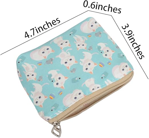 Cute Coin Purse Wallet for Women and Girls – Small Change Pouch with Key Ring