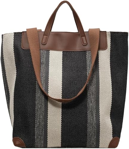 Large Canvas Tote Bag for Women – Laptop Compartment, Office & Daily Use