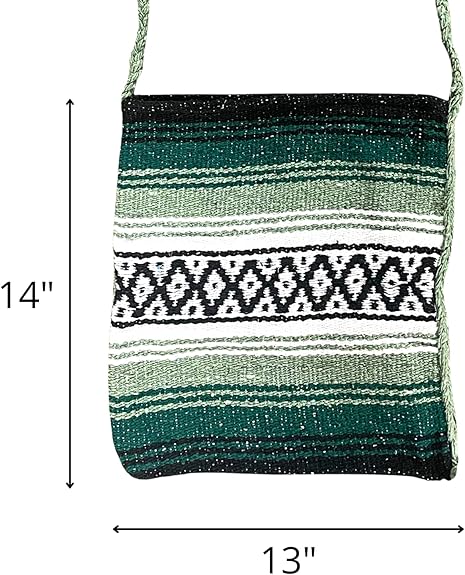 Falsa Woven Boho Crossbody Tote Bag – Colorful Hippie Shoulder Bag for Women