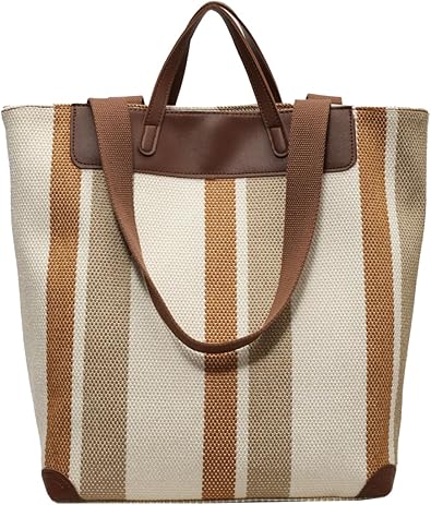 Large Canvas Tote Bag for Women – Laptop Compartment, Office & Daily Use