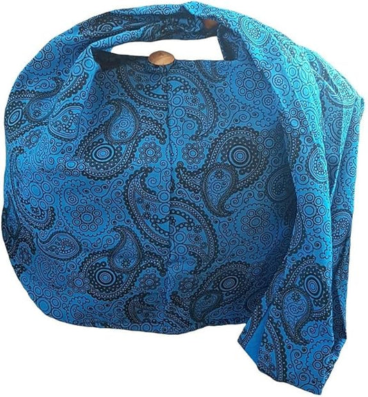 Handmade Cotton Hobo Sling Bag – Large Boho Crossbody with Paisley Print