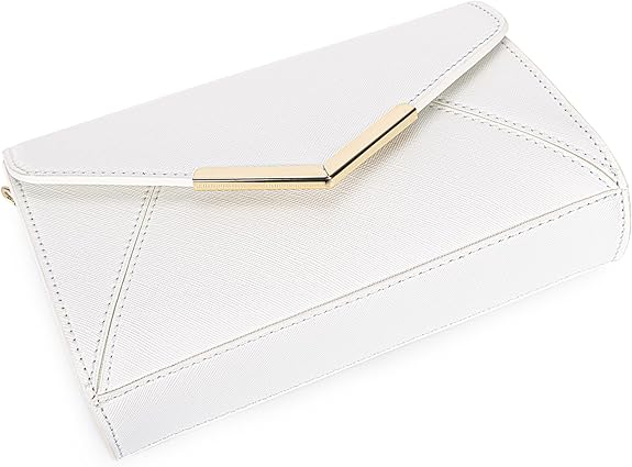 Envelope Clutch for Women – Faux Leather Foldover Evening Purse for Events