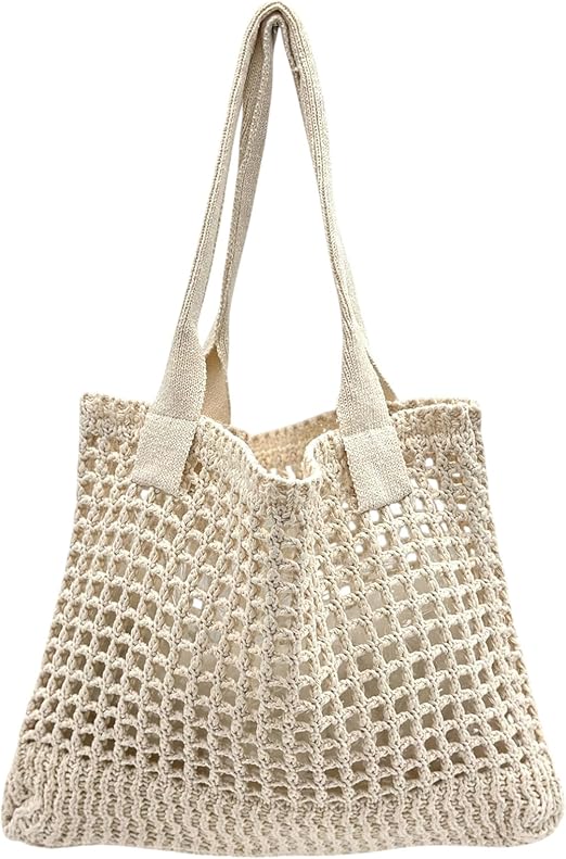 Crochet Beach Tote Bag for Women – Stylish Knit Bag for Travel & Daily Use