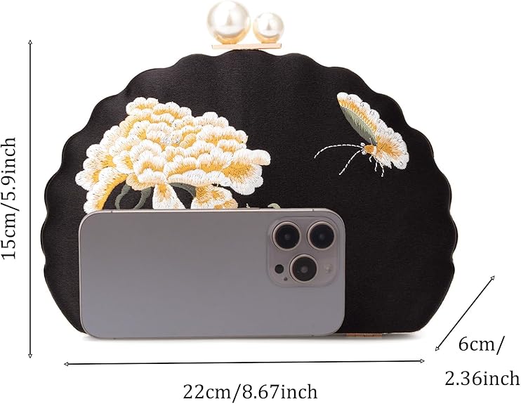 Elegant Evening Clutch for Women – Top Handle Crossbody Bag for Party & Prom