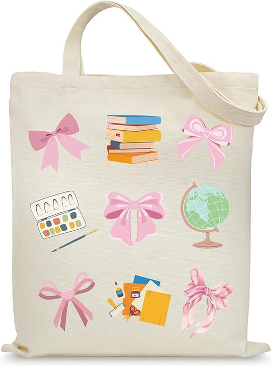 Reusable Canvas Tote Bag with Pockets – Shopping & Grocery Bag for Women