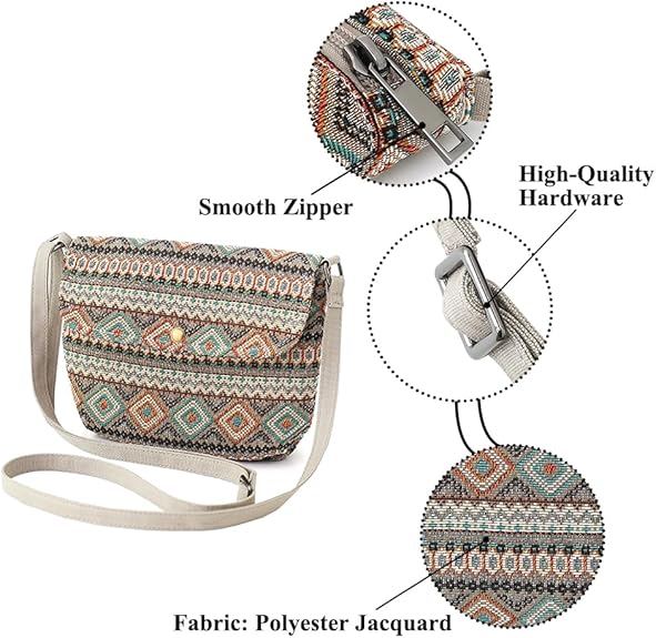 Adjustable Strap Crossbody Purse for Women – Small Lightweight Shoulder Bag