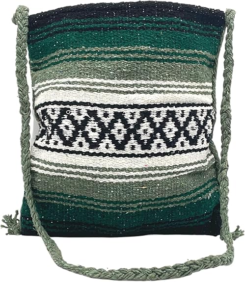 Falsa Woven Boho Crossbody Tote Bag – Colorful Hippie Shoulder Bag for Women