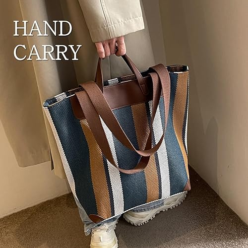 Large Canvas Tote Bag for Women – Laptop Compartment, Office & Daily Use