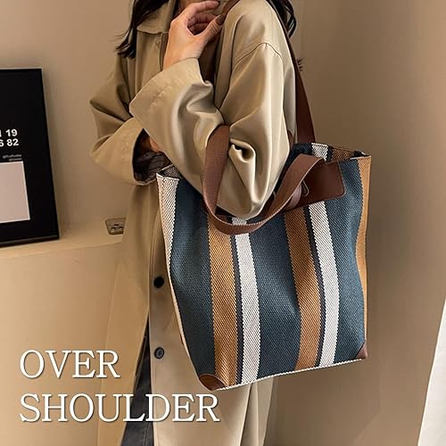 Large Canvas Tote Bag for Women – Laptop Compartment, Office & Daily Use