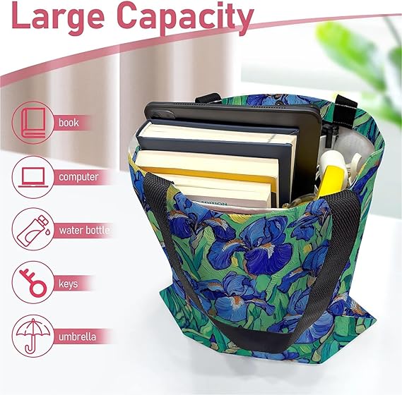 Canvas Tote Bag for Women with Zipper & Inner Pocket – Work or Shopping Use