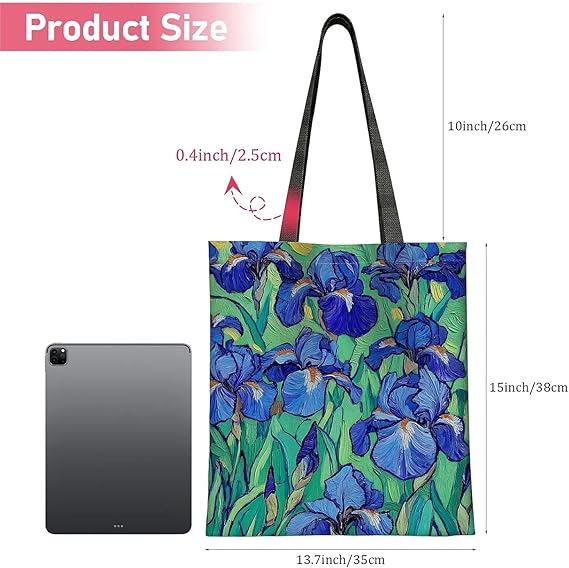 Canvas Tote Bag for Women with Zipper & Inner Pocket – Work or Shopping Use