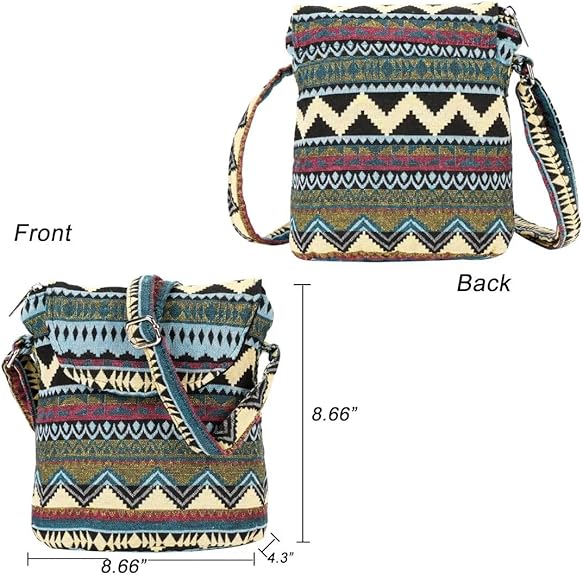 Saddle Satchel Crossbody Bag – Travel Messenger Shoulder Purse with Pockets