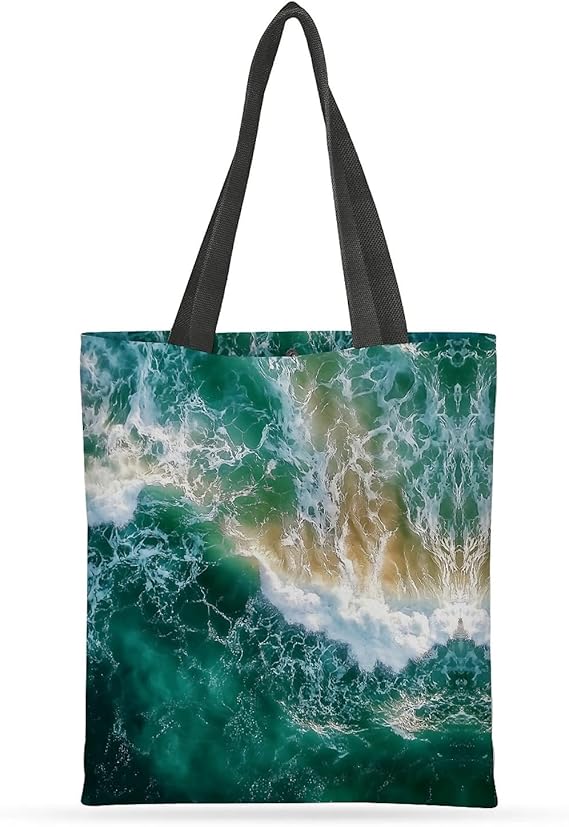 Canvas Tote Bag for Women with Zipper & Inner Pocket – Work or Shopping Use
