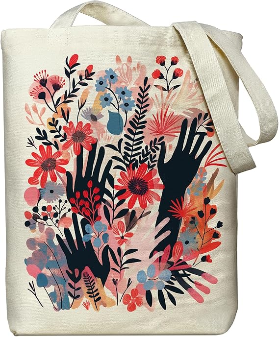 Zippered Canvas Tote Bag for Women – Everyday, Work & Grocery Use