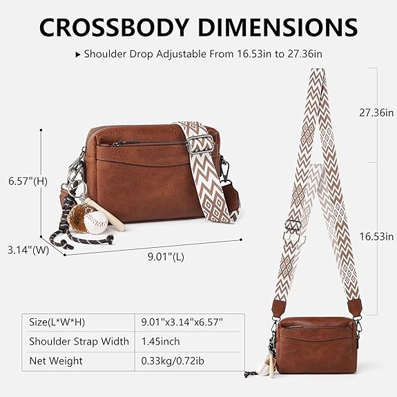 Simple Fashion Crossbody Purse for Women – Multi-Pocket with Removable Strap