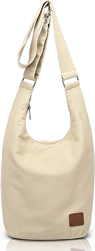 Handmade Hippie Crossbody Bag for Women – Large Canvas Sling with Zip