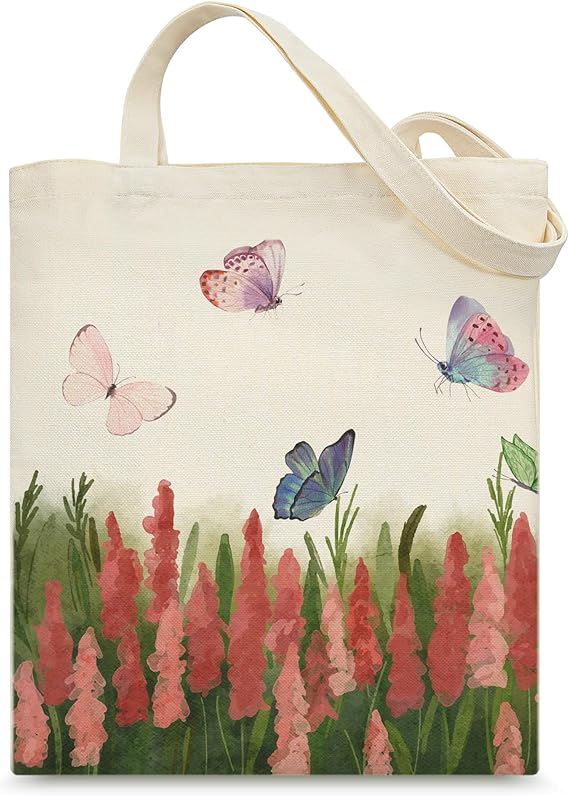 Reusable Canvas Tote Bag with Pockets – Shopping & Grocery Bag for Women