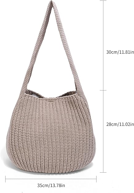 Crochet Tote Bag for Women – Cute Knit Shoulder Bag, Gift-Ready, Daily Use