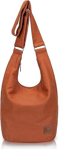 Handmade Hippie Crossbody Bag for Women – Large Canvas Sling with Zip