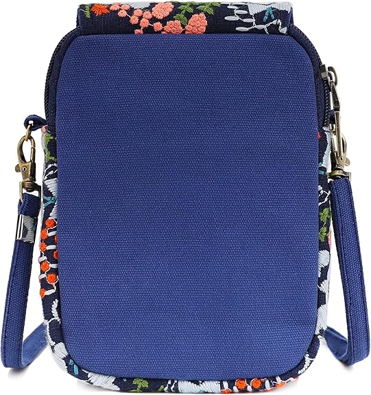 Embroidered Mini Crossbody Bag – Small Wristlet Purse & Phone Pouch for Women