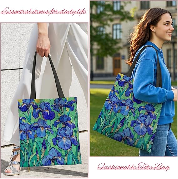 Canvas Tote Bag for Women with Zipper & Inner Pocket – Work or Shopping Use