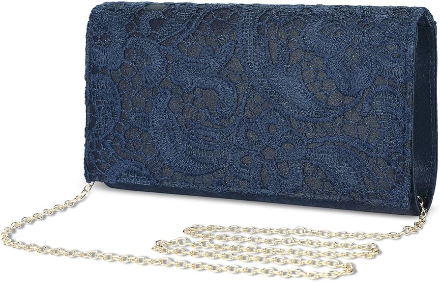 Elegant Floral Lace Clutch – Evening Envelope Bag for Wedding & Party