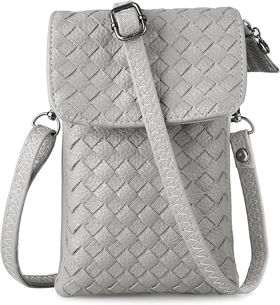 Mini Crossbody Phone Purse for Women – Woven Travel Wallet Bag