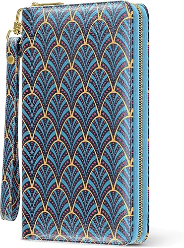 Women's RFID Clutch Wallet – Travel Wristlet with Phone and Card Slots