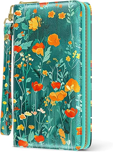 Women's RFID Clutch Wallet – Travel Wristlet with Phone and Card Slots