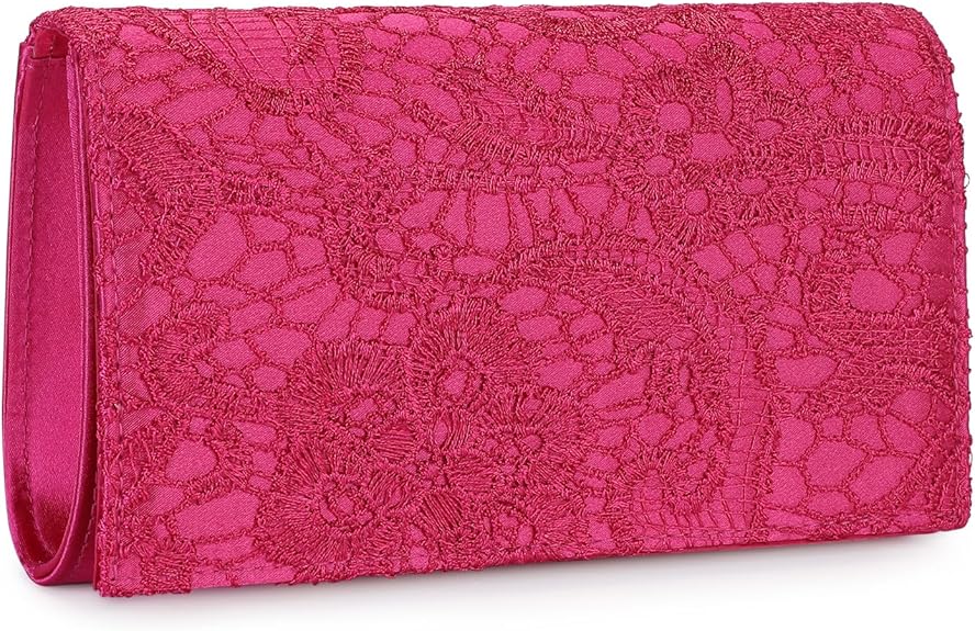 Elegant Floral Lace Clutch – Evening Envelope Bag for Wedding & Party