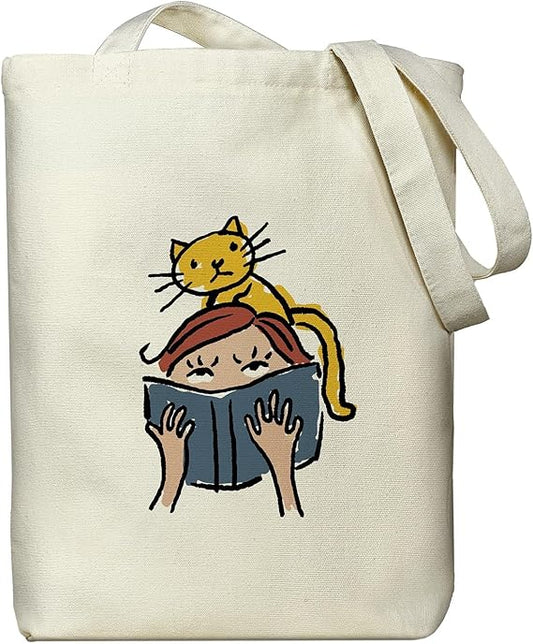 Canvas Tote Bag for Women – Aesthetic Zipper Bag for Work, Travel & Shopping