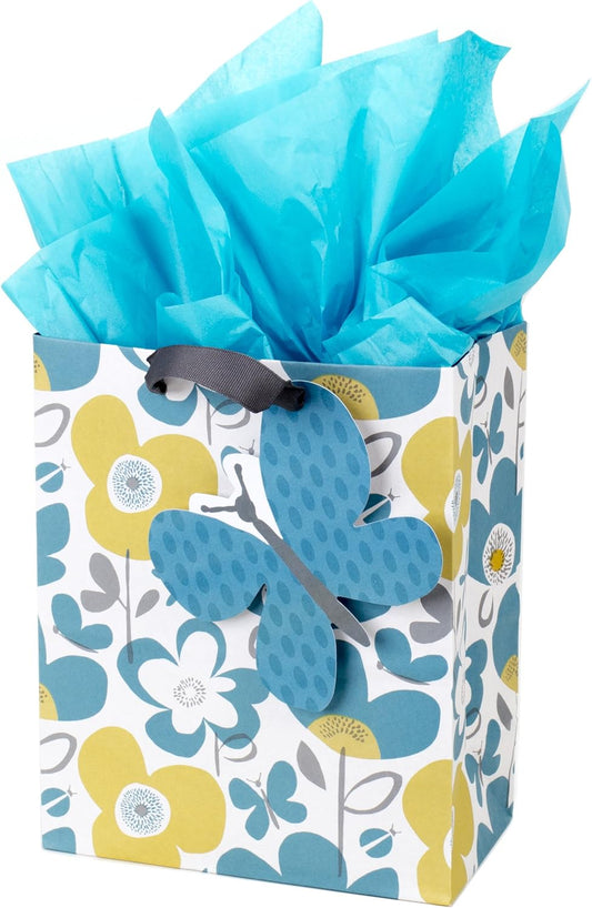 Gift Bag with Tissue Paper – Floral, for All Occasions