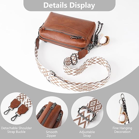 Simple Fashion Crossbody Purse for Women – Multi-Pocket with Removable Strap