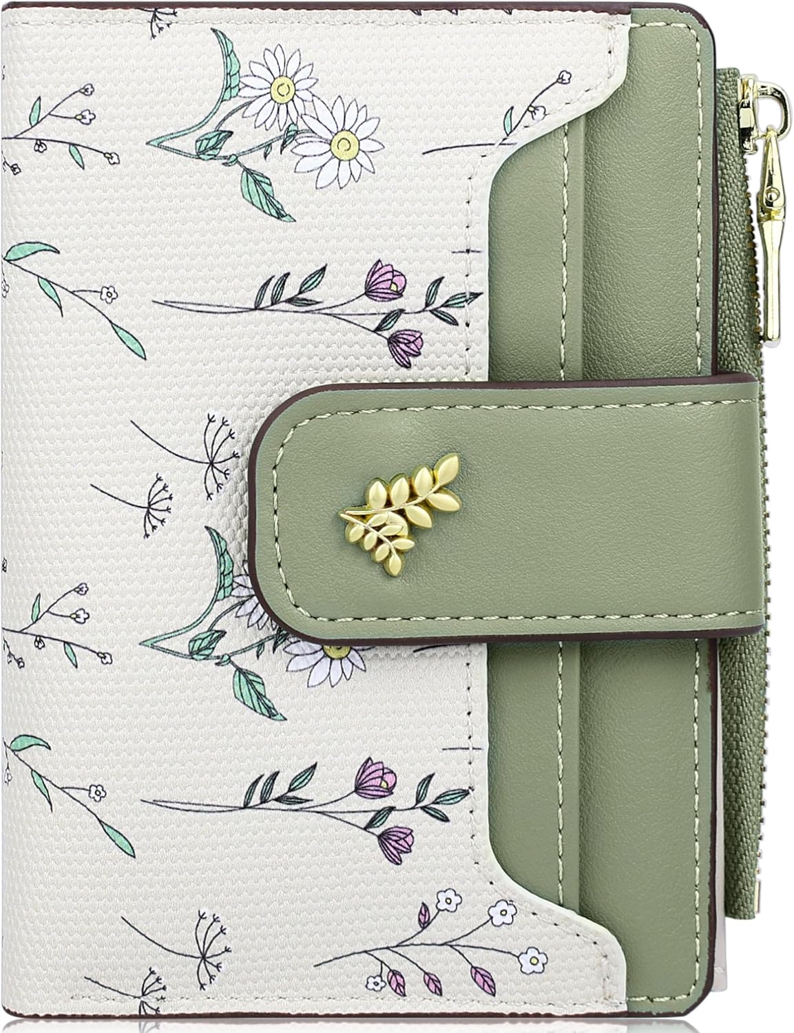 Cute Slim Pink Wallet for Women – Small Kawaii Flower Card Holder