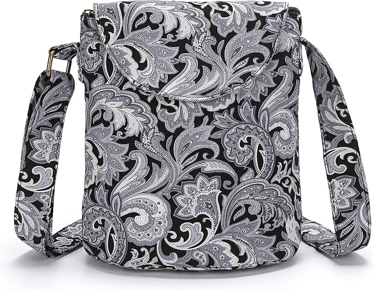 Retro Canvas Crossbody Bag – Small Boho Shoulder Handbag for Women