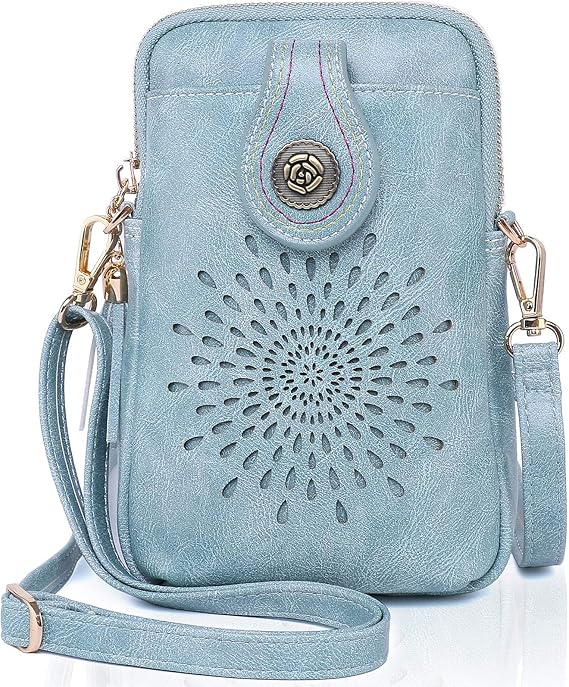 Small Crossbody Bag for Women – Vegan Leather Phone Purse with Tassels